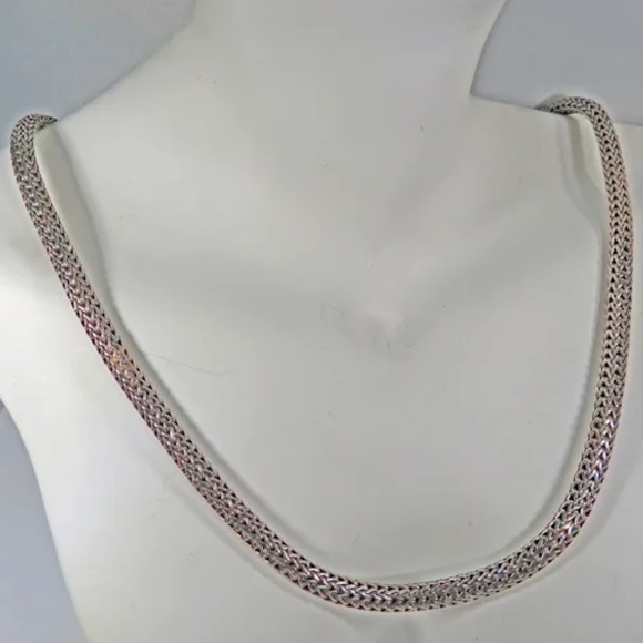 Vintage John Hardy Sterling Silver Wheat Necklace 4mm - Picture 4 of 5